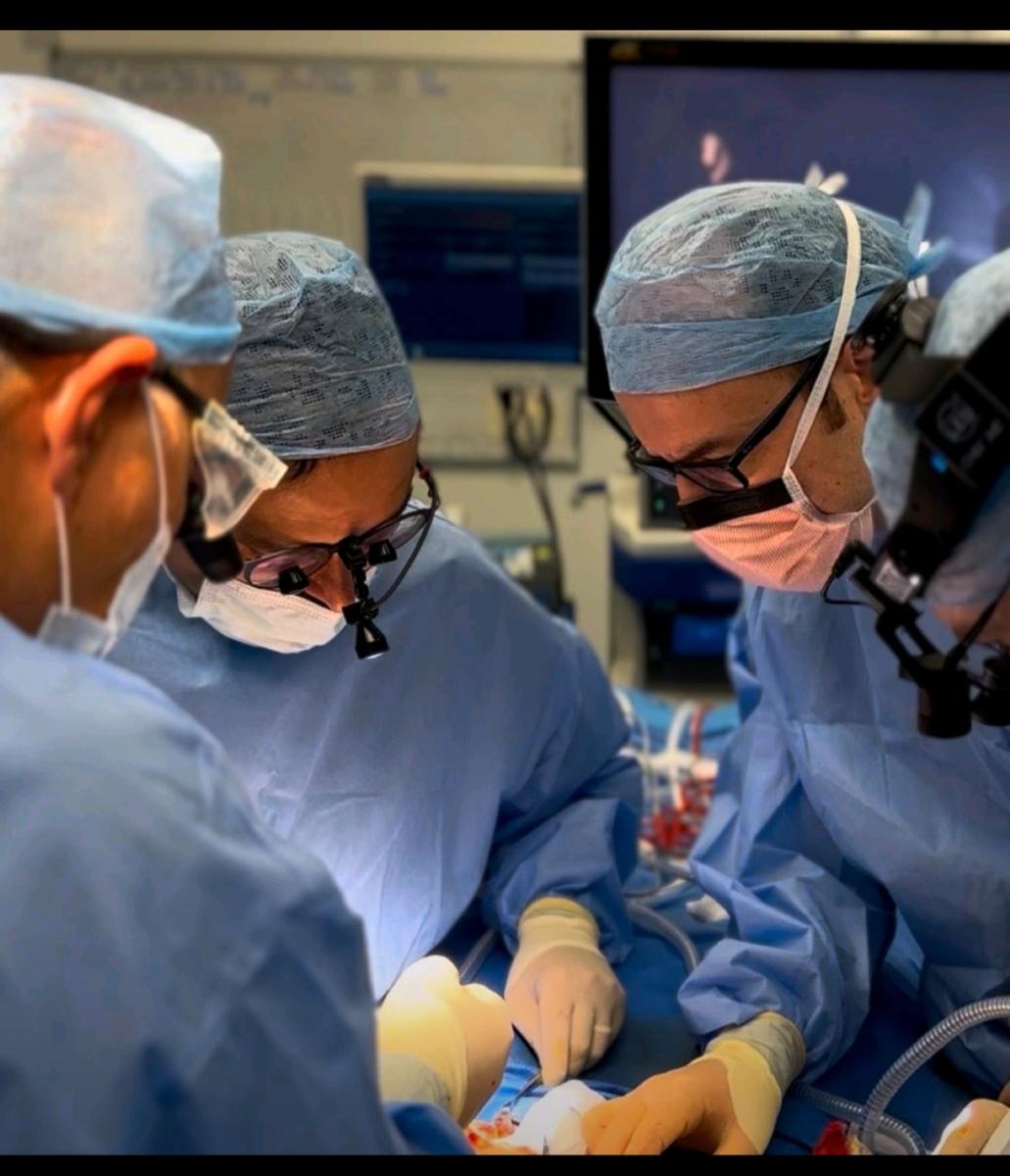 A scene inside the operating theatre during Tanya's operation